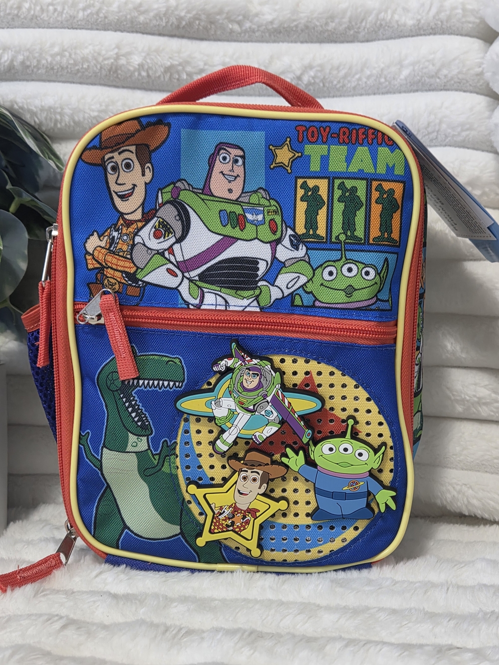 Disney Blue & Red Toy Story Kids Lunch Bag with Buzz, Woody & Alien